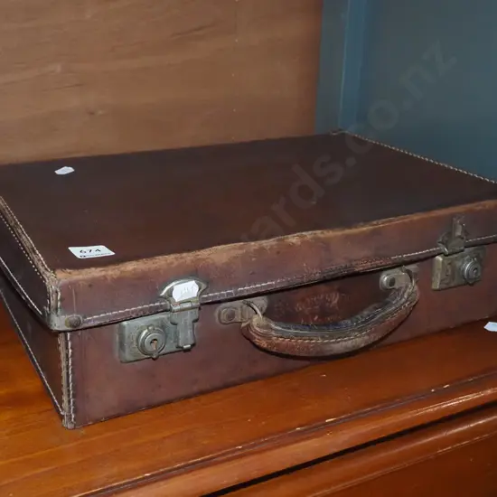 small bullock hide suitcase