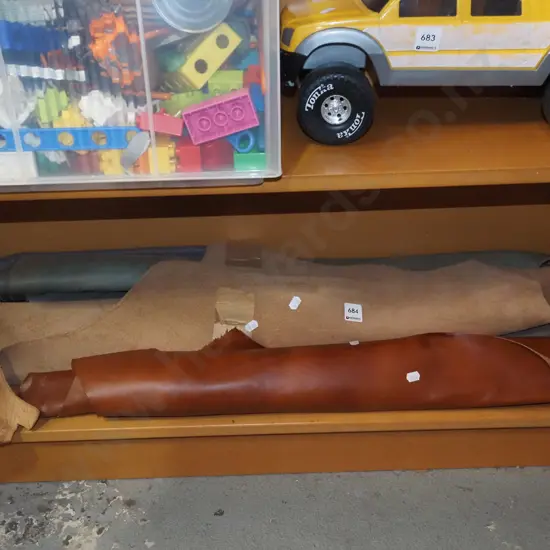 various rolls of leather