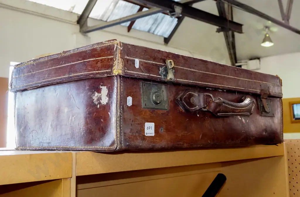 bullock hide suitcase Image 1++