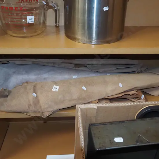 various rolls of leather
