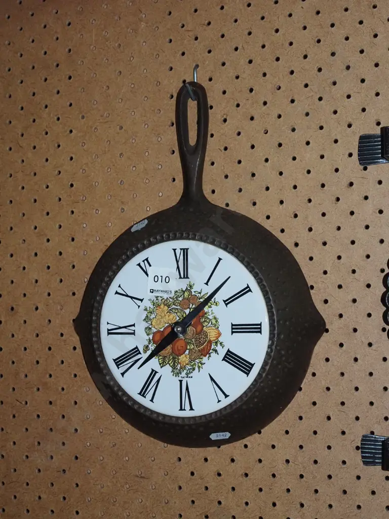 frying pan kitchen wall clock Image 1++