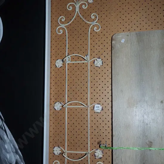 wrought metal wall mounted plate rack