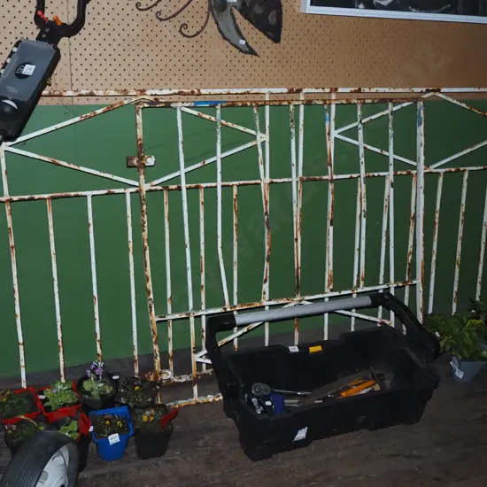 mid-century metal driveway gates - Overall approx L-3000 H-870