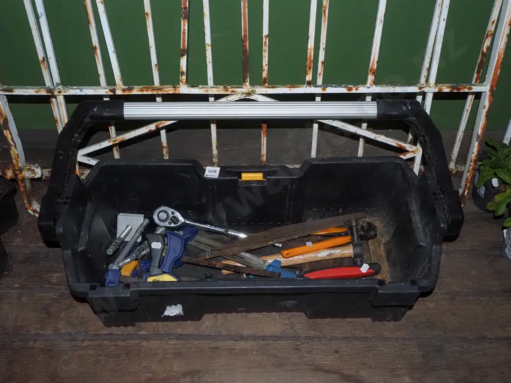 plastic tool tray and contents; hammers, pliers etc Image 1++
