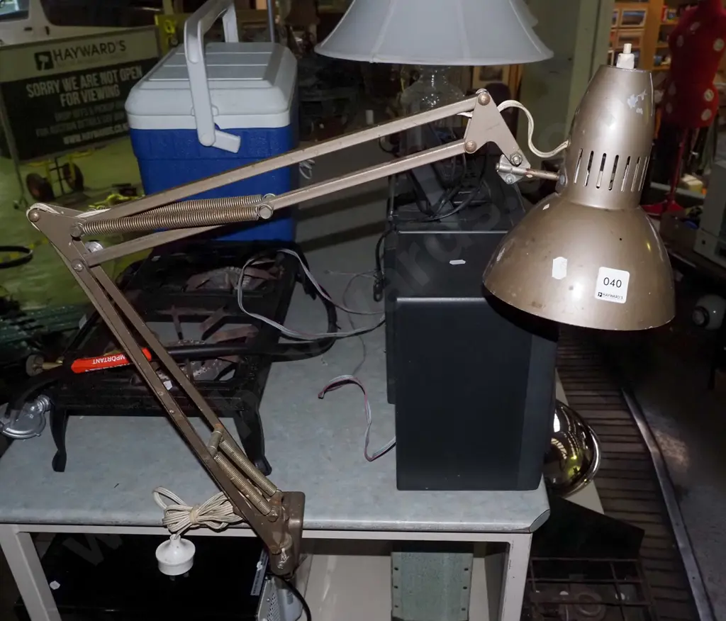 clamp mounted anglepoise lamp - slighty rusty Image 1++