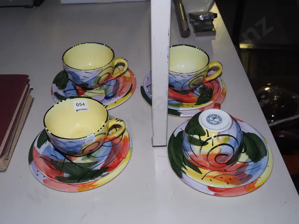 4x Christine Harris hand painted trios Image 1++