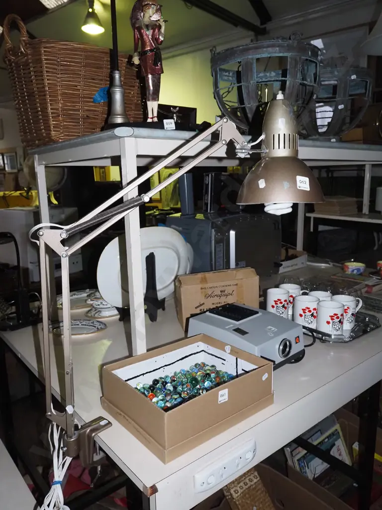 clamp mounted anglepoise lamp Image 1++