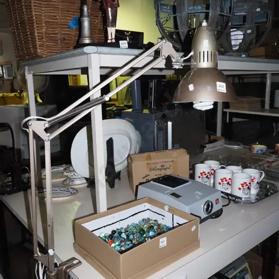 clamp mounted anglepoise lamp