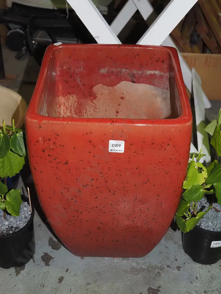rectangular red glazed garden planter H-640 Image 1++