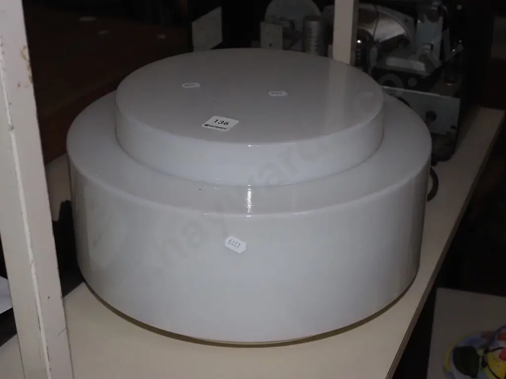 white opaque light fitting Diam-350 Image 1++