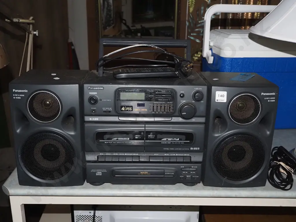 Panasonic portable stereo - radio, twin cassette, CD player Image 1++