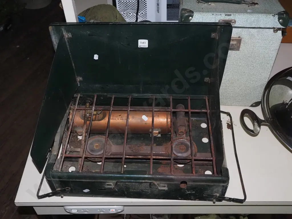 Coleman white spirits camp cooker, retro flagon Image 1++