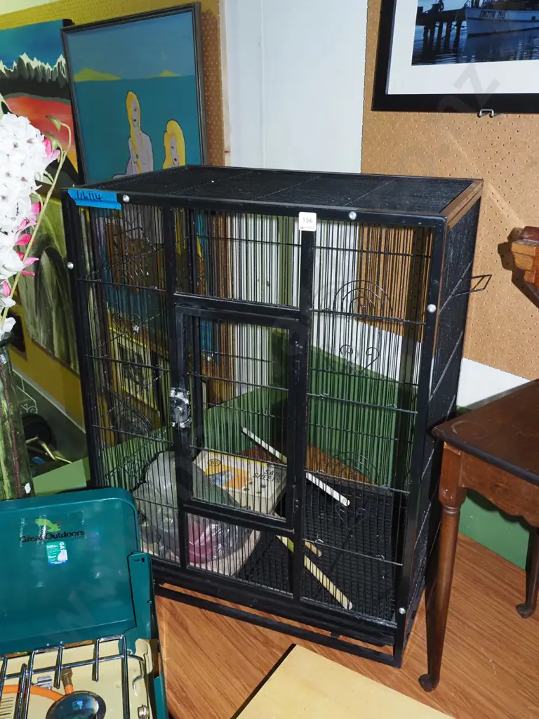 large modern birdcage with some accessories H-770 W-620 D-430 Image 1++