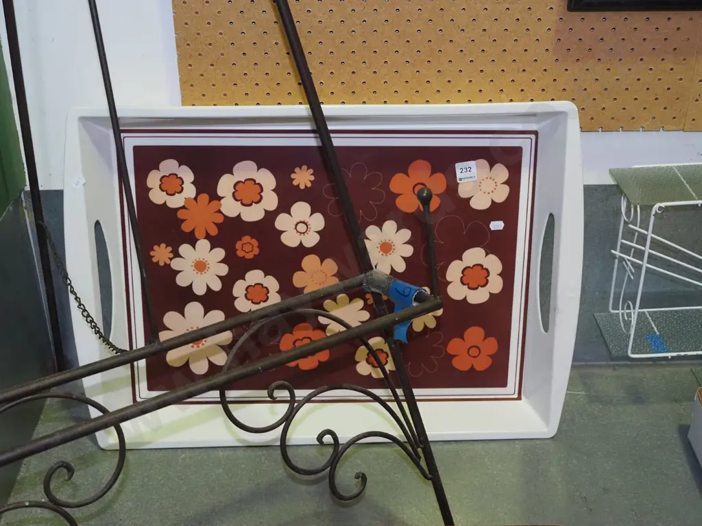 plastic floral serving tray L-650 Image 1++
