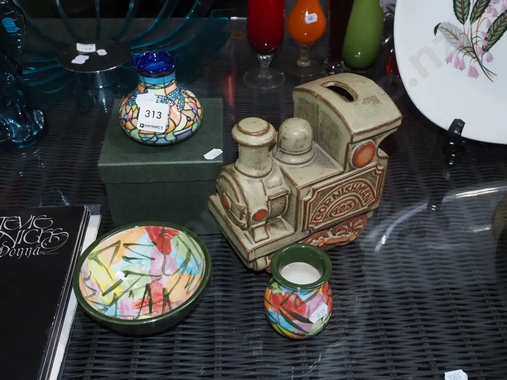 studio pottery vase and dish, vase, ceramic grey money box Image 1++