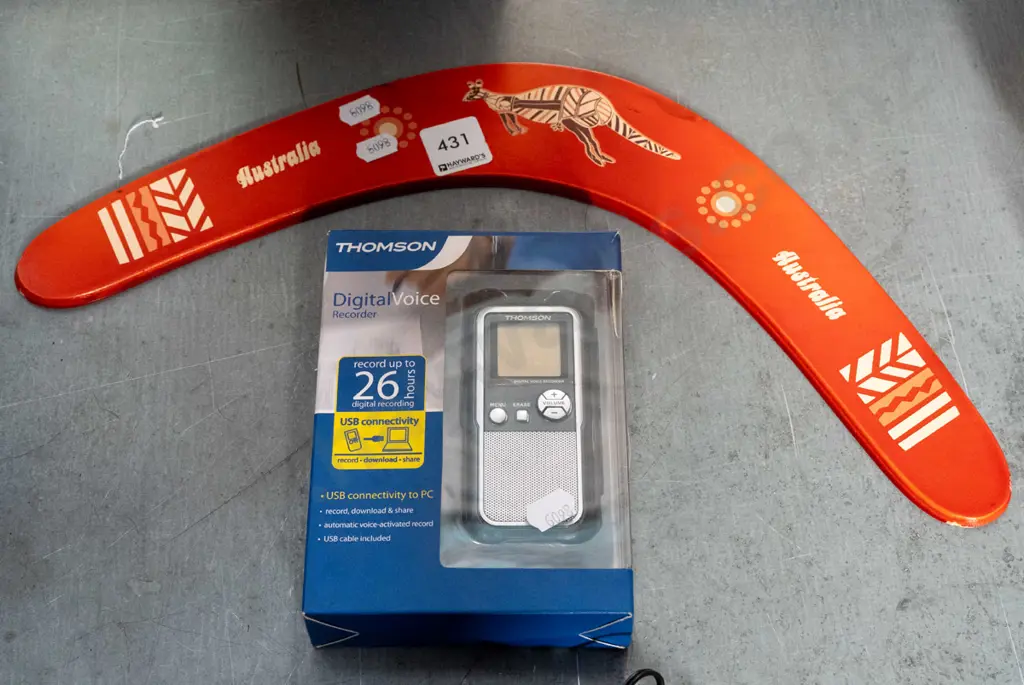 boomerang and a Thomson digital voice recorder Image 1++