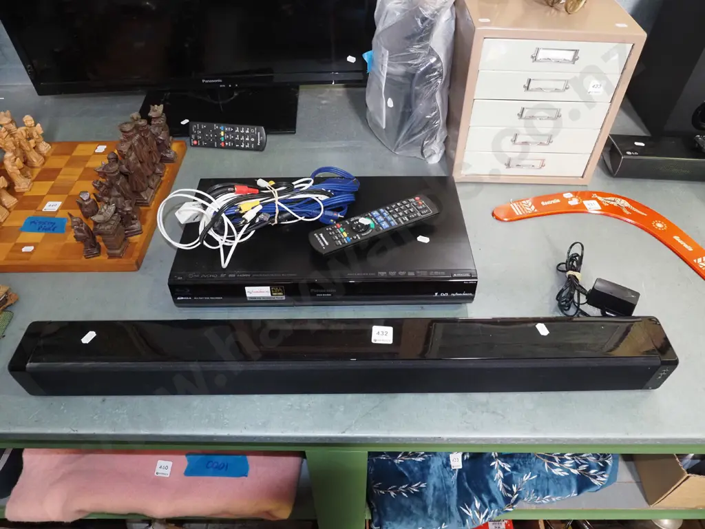 Digitec sound bar, Panansonic blu ray disc recorder with freeview box Image 1++