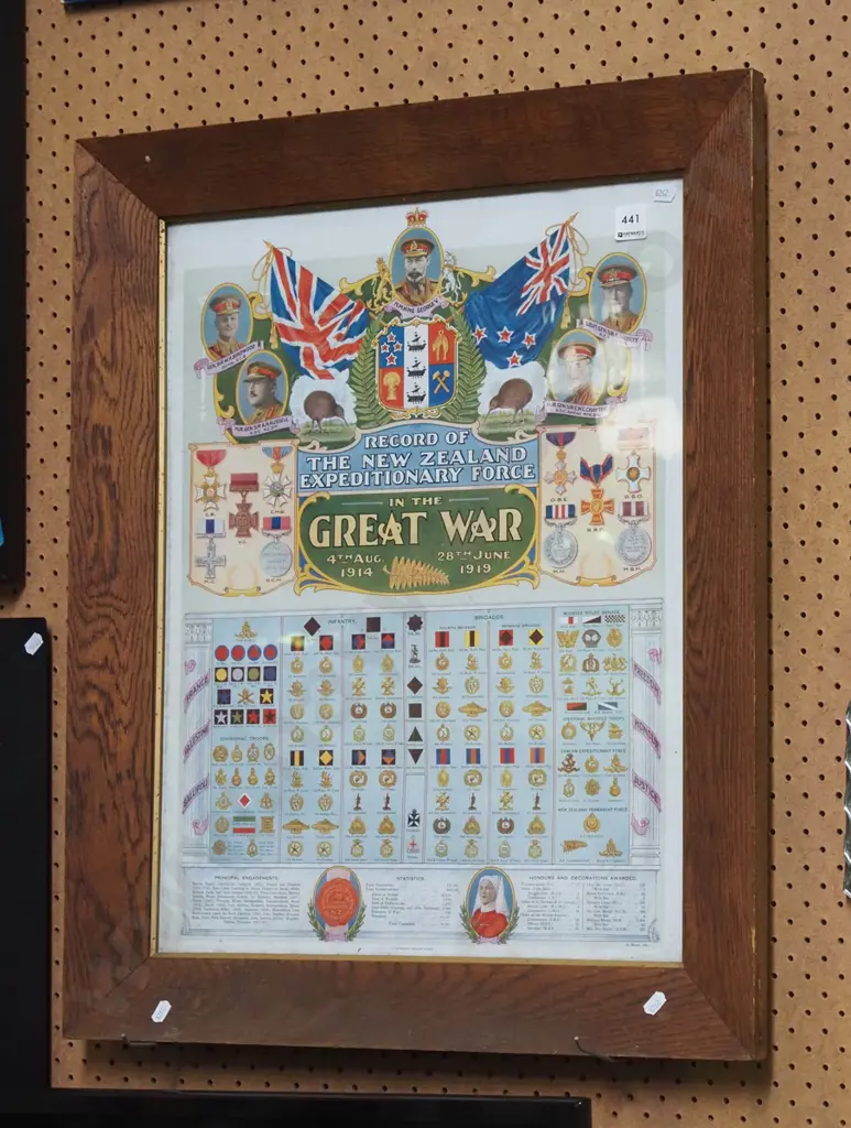 oak framed Great War Expeditionary Force print Image 1++
