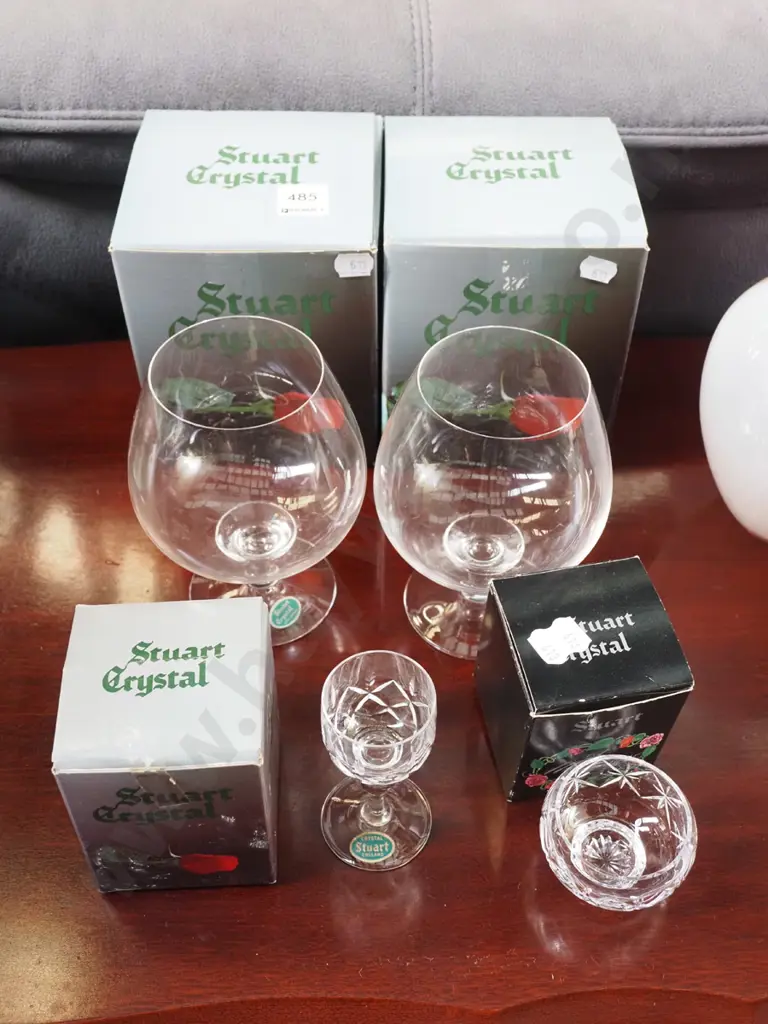 Stuart crystal brandy balloons, dish, sherry glass Image 1++