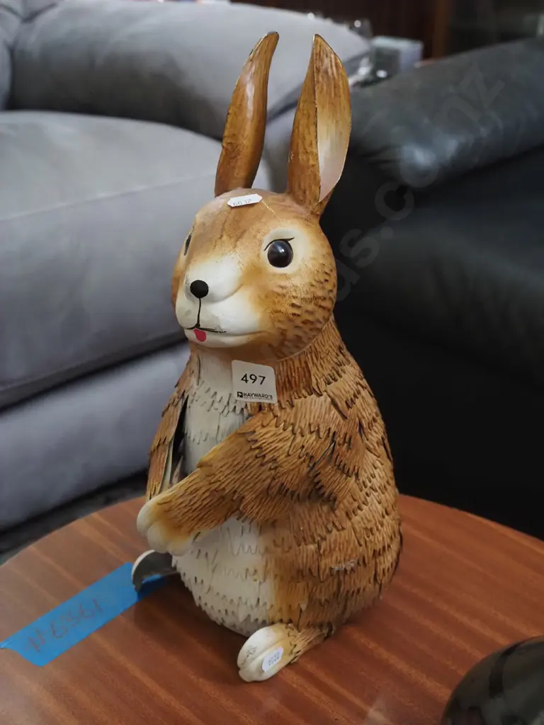 metal rabbit figurine H-380 Image 1++
