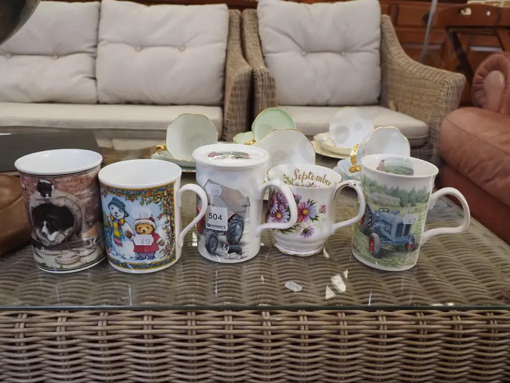 4x tea cups, cocoa mug Image 1++