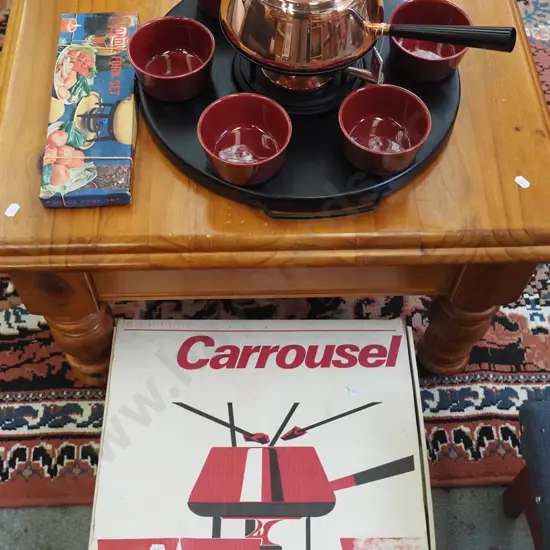 as new Swiss made fondu set with forks 