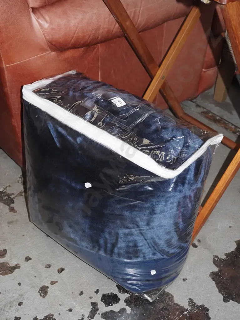 blue synthetic blanket in protective bags Image 1++