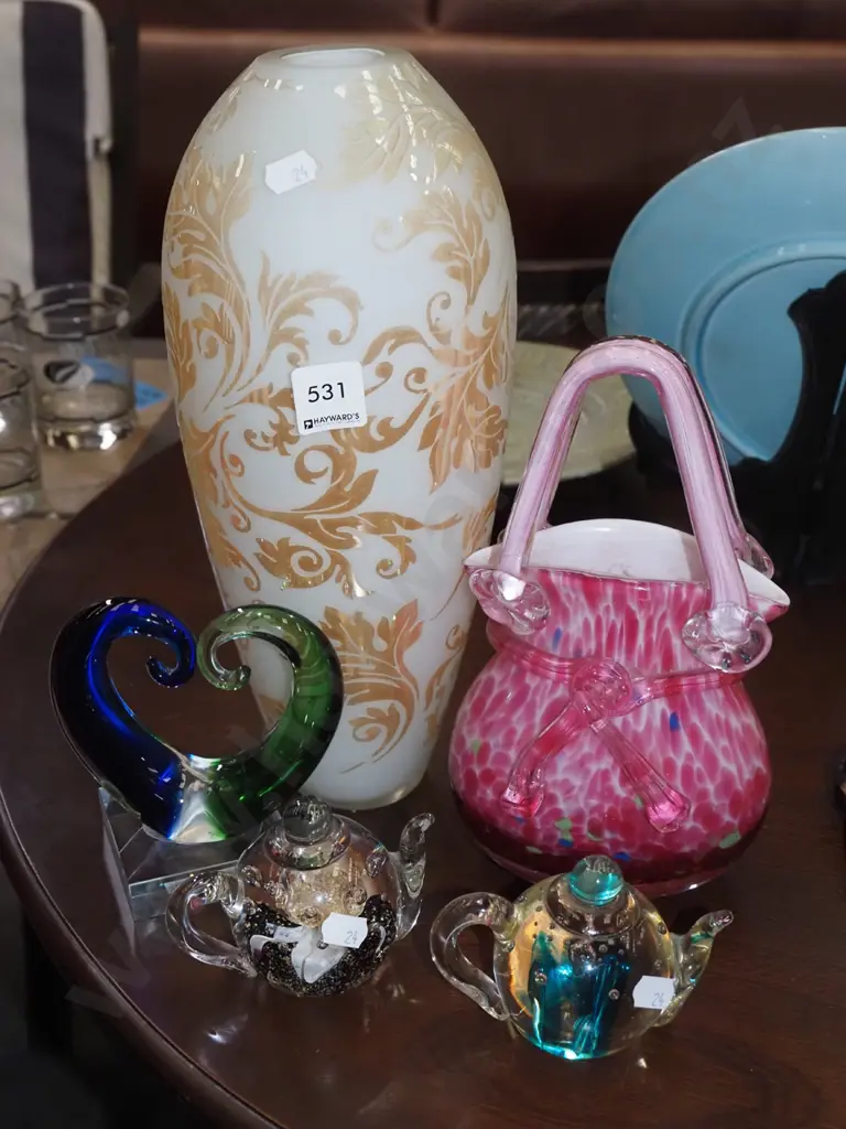 glass tea pots, love heart hand bag, vase H-320 Image 1++