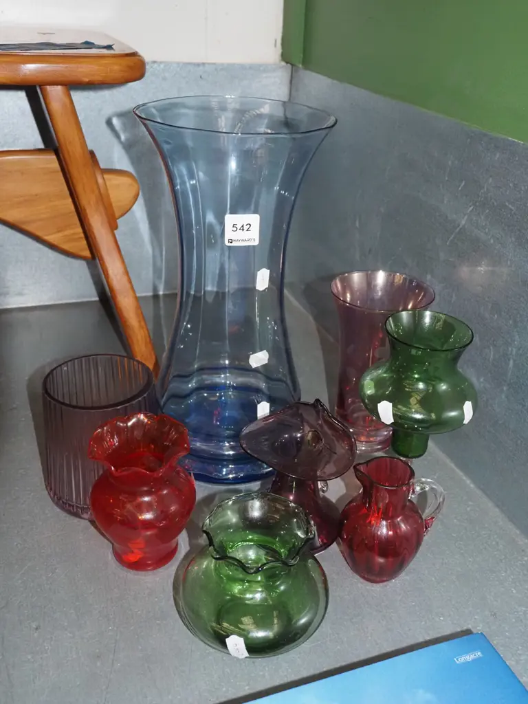 coloured glass vases Tallest H-300 Image 1++