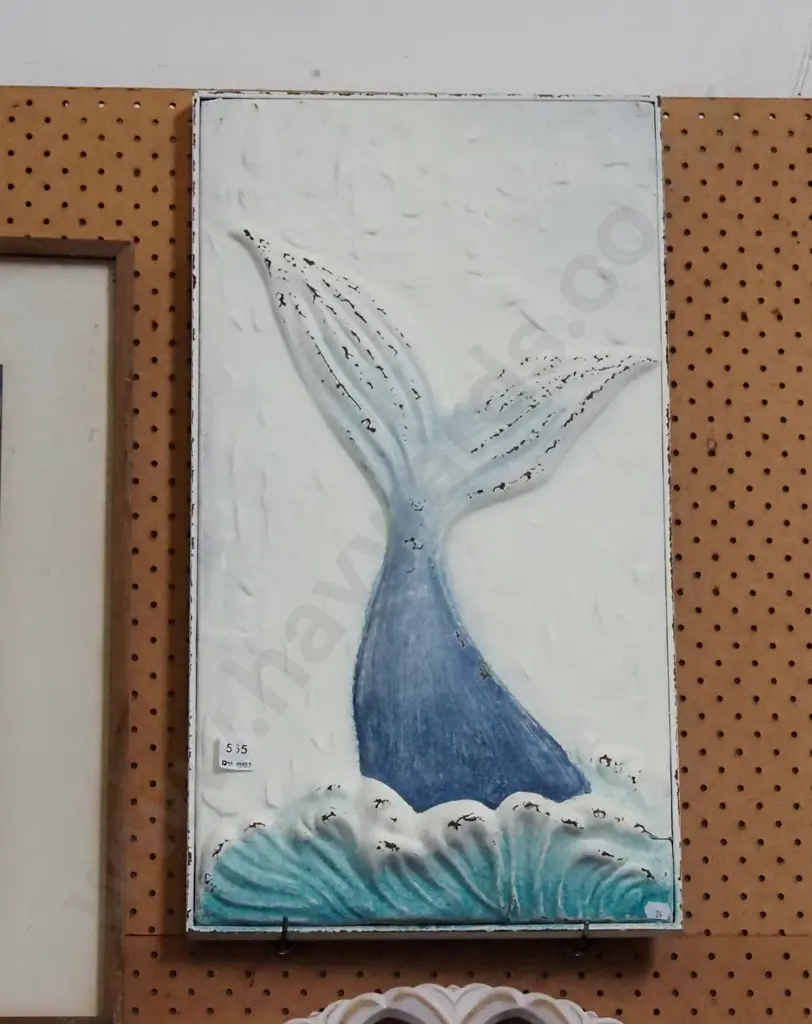 pressed tin whale wallart Image 1++
