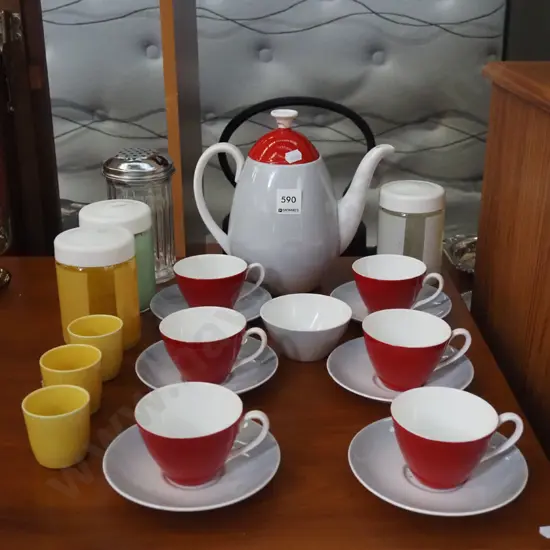 Adderley Fiesta 15 piece tea set etc