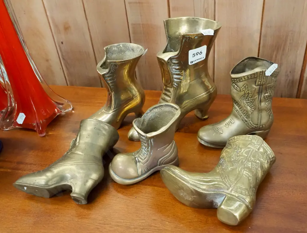 6x brass boots H-160 Image 1++