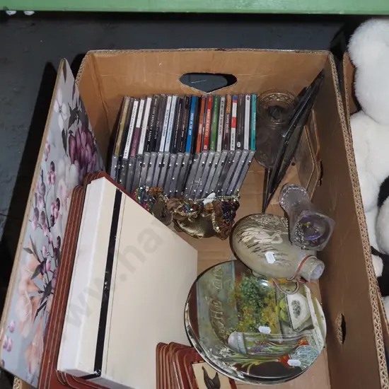 box; placemats, CDs, coasters, bowls etc