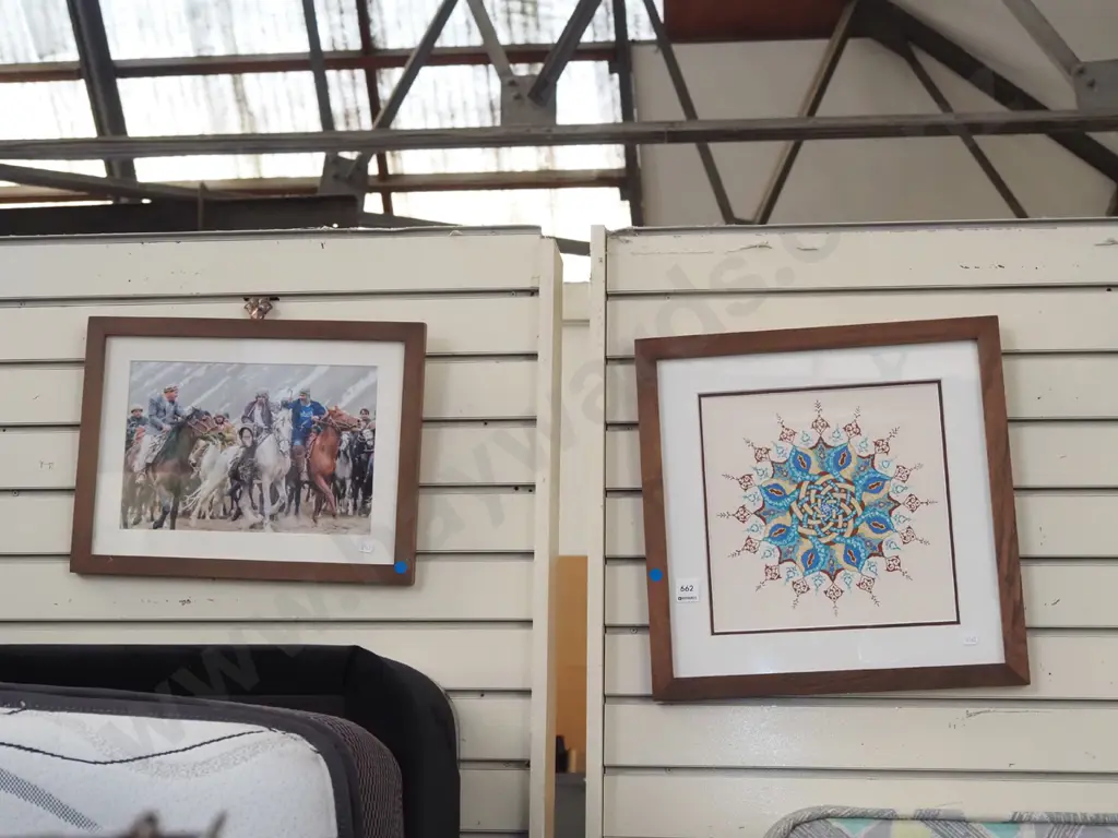 photographic print - horsemen, framed print - mandalay - blue dots Image 1++