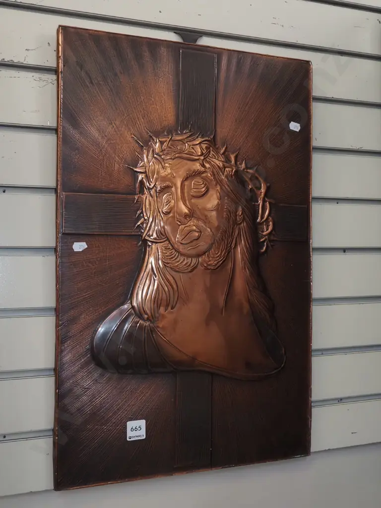pressed copper wall art - Jesus Image 1++