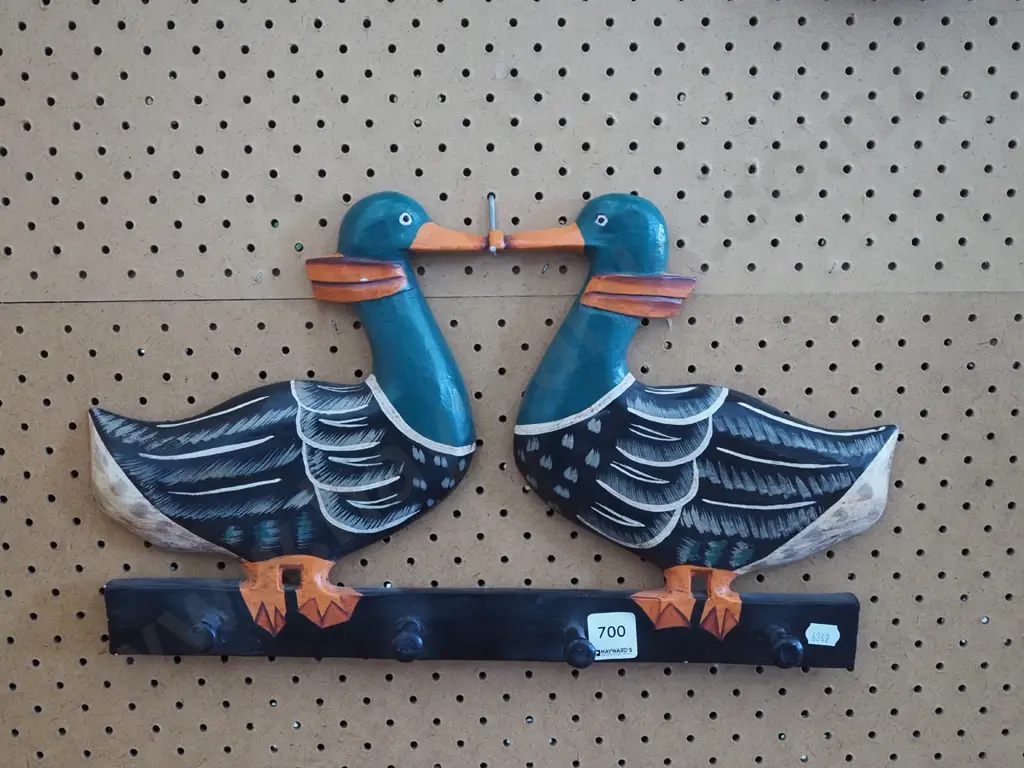 carved duck themed coat hooks Image 1++