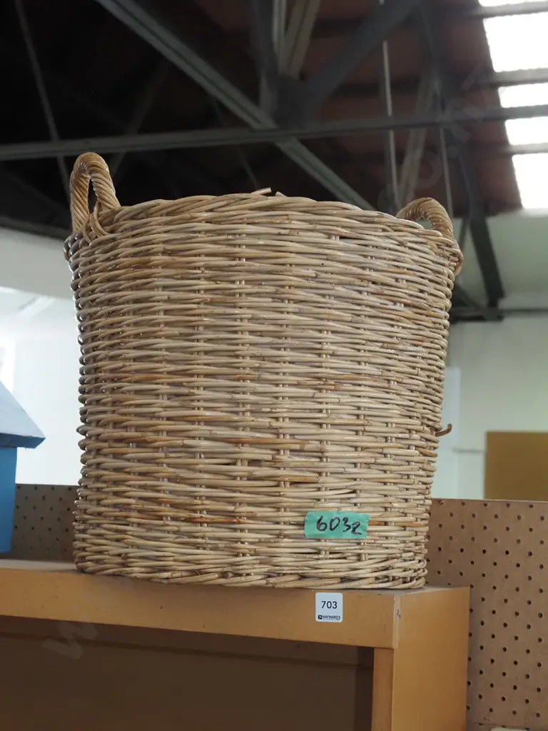 cane wood basket H-350 Image 1++