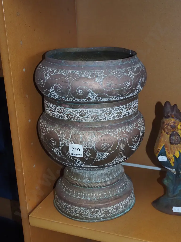 tall brass jardiniere H-320 Image 1++