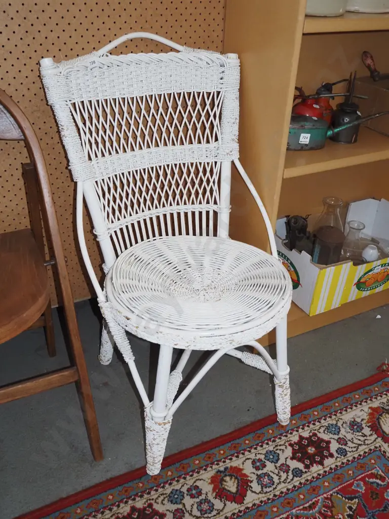 white cane patio chair Image 1++
