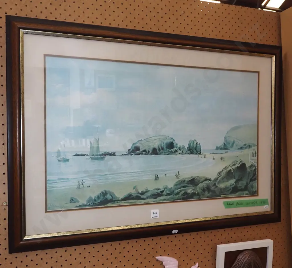 framed print - Cave Rock Sumner 1878 H-420 W-680 Image 1++