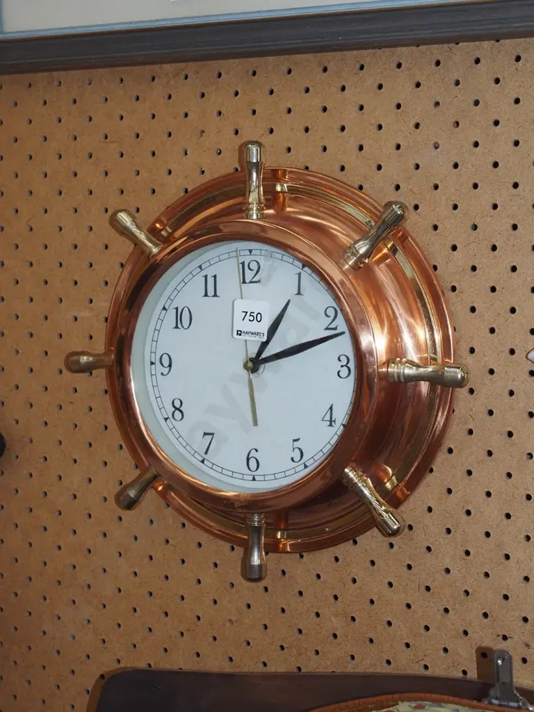 ship's wheel wall clock Image 1++