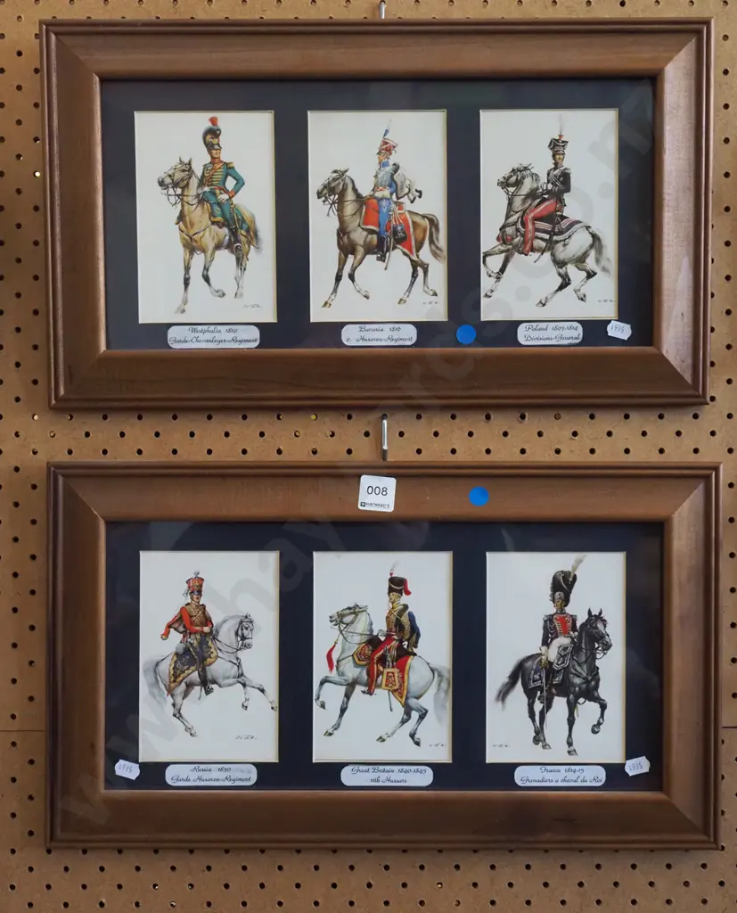 2x framed triptychs - cavalry Image 1++