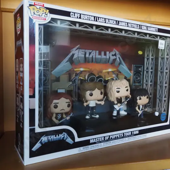 boxed as new Funko Pop figure set: Metallica - Master of Puppets Tours 1986