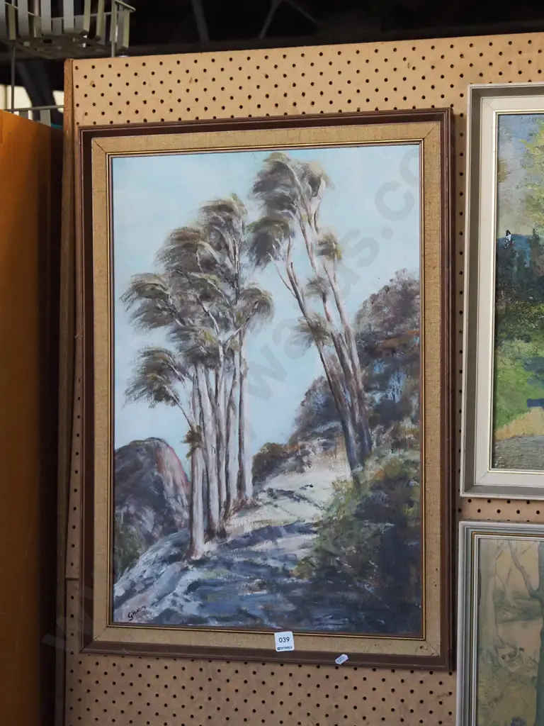 G Hueting framed oil - trees Image 1++