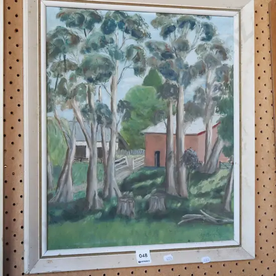 A Mumford framed oil - trees