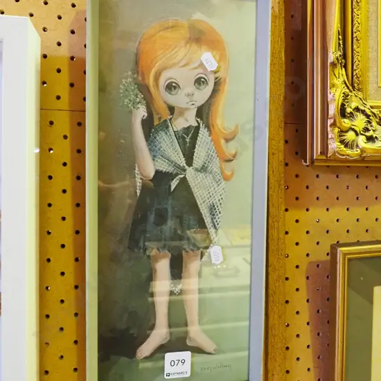 framed print - girl with big eyes