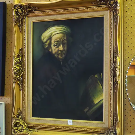 framed oil on canvas  - Rembrant 
