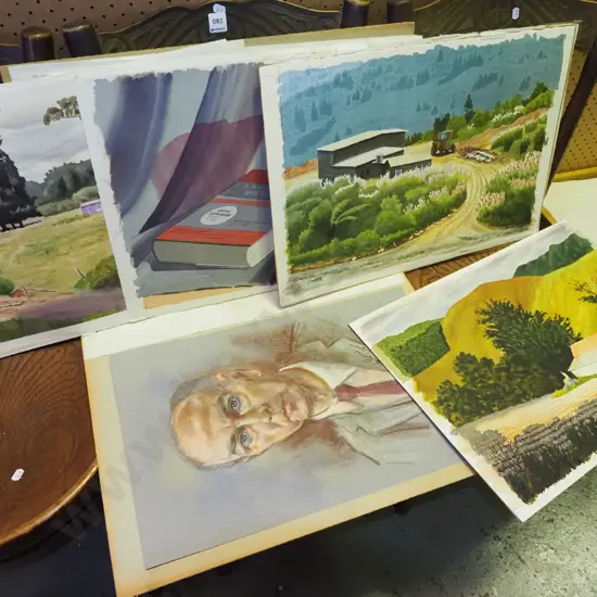 folio of watercolours