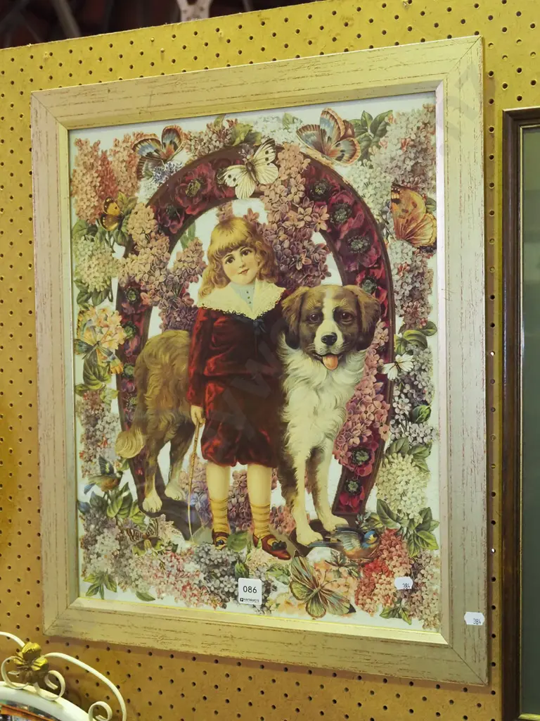 framed print- girl and dog Image 1++