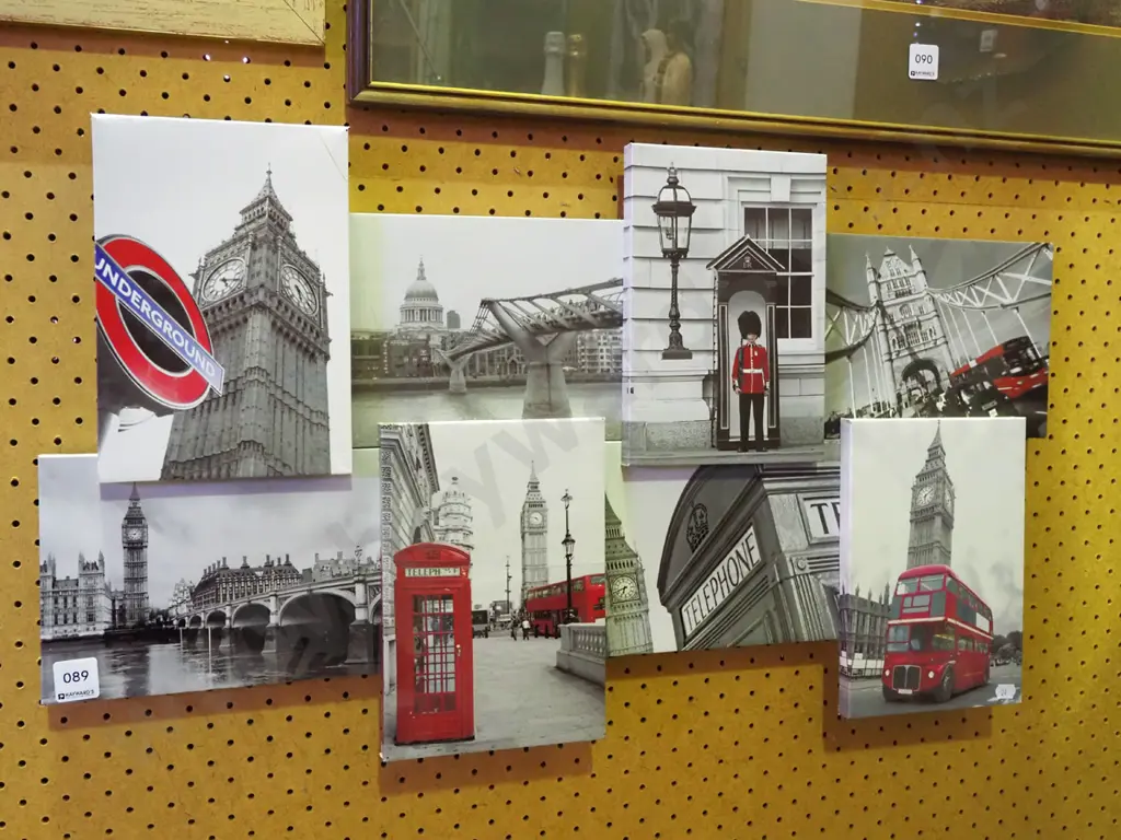 box; multi prints on canvas - London scenes Image 1++